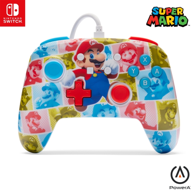PowerA Verbeterde bedrade controller - Mario Hero Reel (Nintendo Switch)
