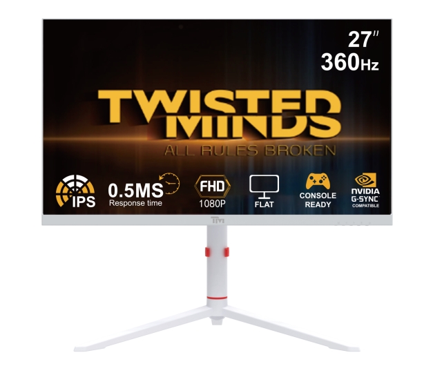 Twisted Minds Arctic Pro Series 27 FHD - 360HZ 0,5MS Fast IPS HDMI 2.1 Gaming Monitor - Wit