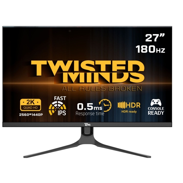 Twisted Minds Blaze-serie platte 27 QHD - 180HZ 0,5MS snelle IPS HDMI 2.1 Gaming-monitor