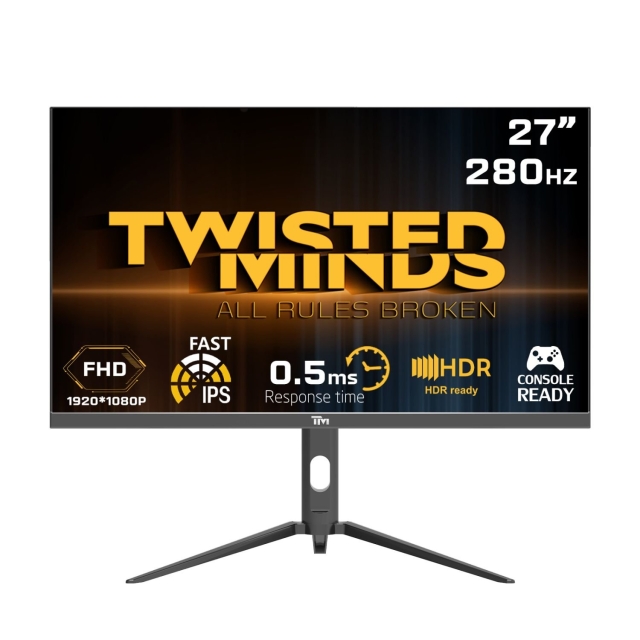 Twisted Minds Monitor Supreme Series Flat 27 FHD - 280HZ 0,5MS Fast IPS HDMI 2.1 Gaming