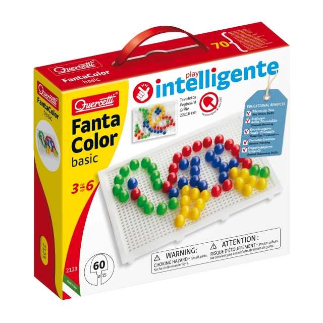 Quercetti FantaColor Knijpertjes Basic (60 stuks) - (QU-2123)