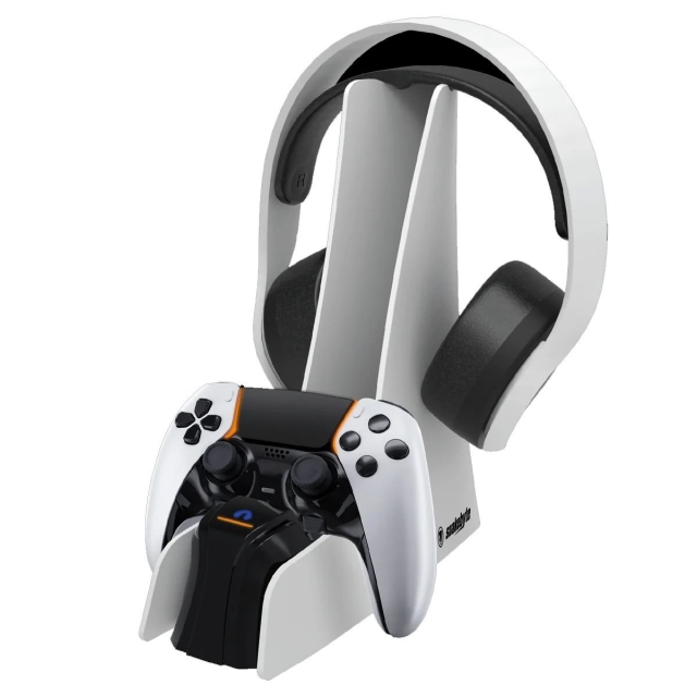 Snakebyte Dual Charge 5 & Headsethouder (Wit) PS5