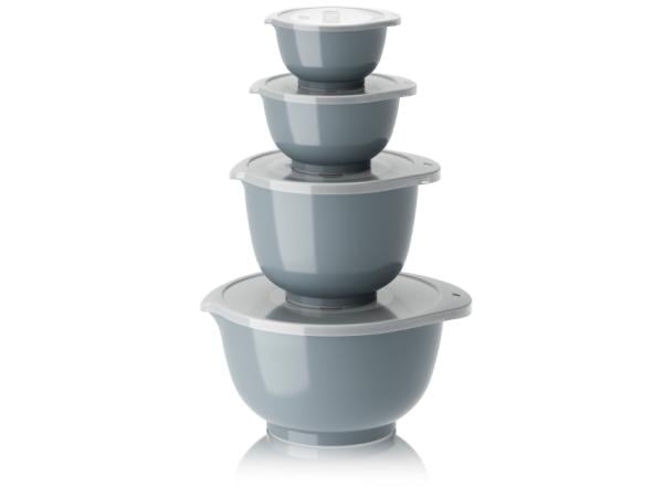 Rosti NIEUW Margrethe kommen, set van 4 + deksels - Dusty Blue