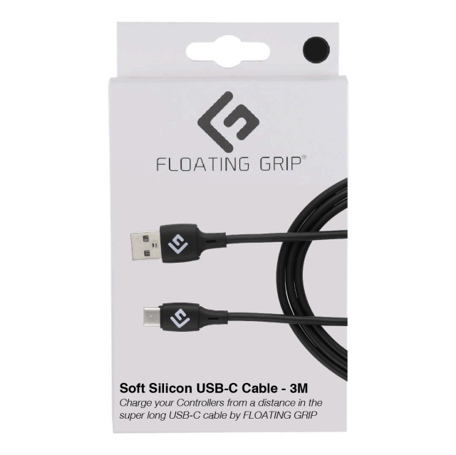 FLOATING GRIP 3M Silicone USB-C-kabel (Zwart)