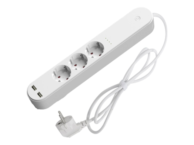 Denver SHP-310U Smart Power Strip 3-Outlet 16A White