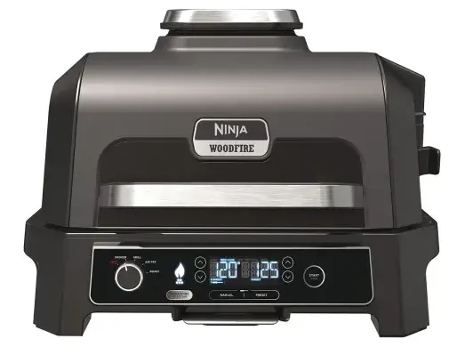 Ninja OG850EU Woodfire PRO XL Elektrische BBQ Grill en Rookoven Zwart/Grijs