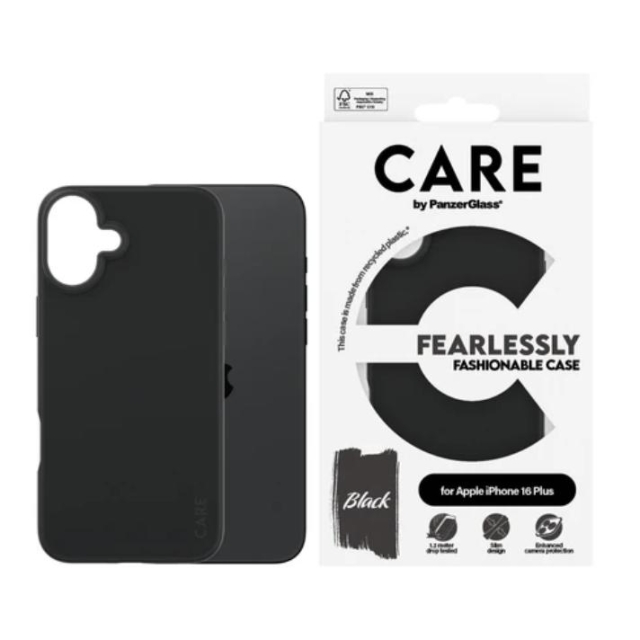 PanzerGlass CARE Fashionable Case for iPhone 16 Plus Black