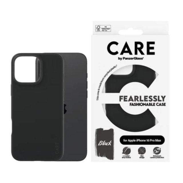 PanzerGlass CARE Fashionable Case for iPhone 16 Pro Max Black