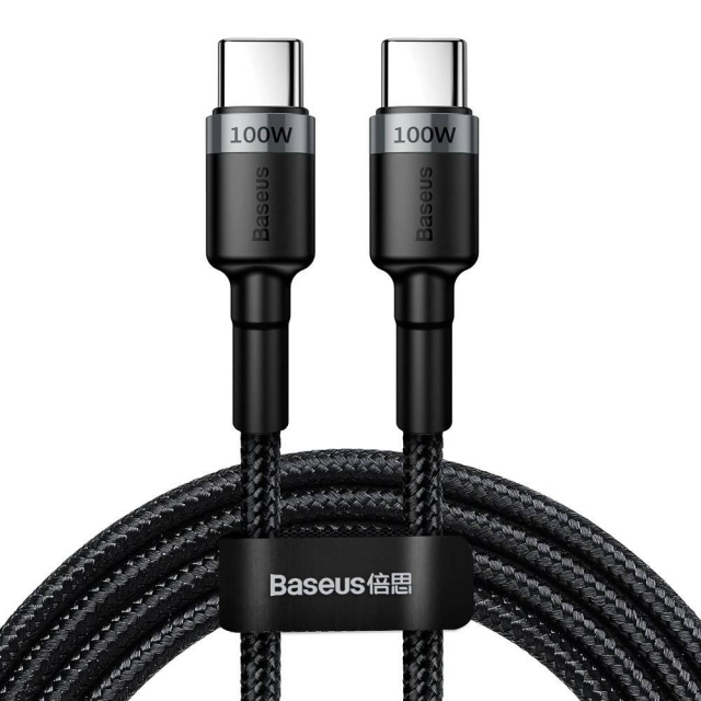 Baseus Cafule USB-C naar USB-C kabel 100W 2m grijs/zwart