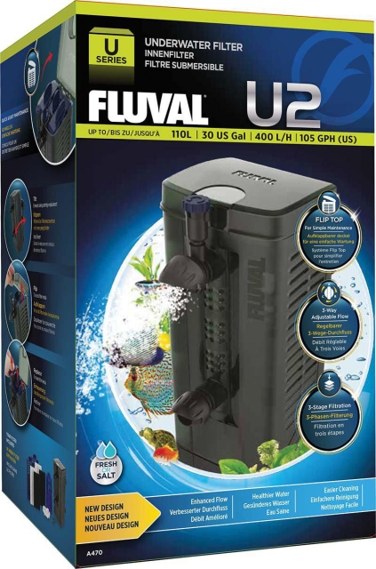 Fluval Intern Filter U2 400L/H Voor Aquaria <110L - (126.2470)