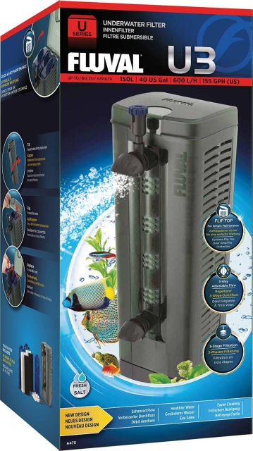 Fluval Intern Filter U3 600L/H Voor Aquaria <150L - (126.2475)