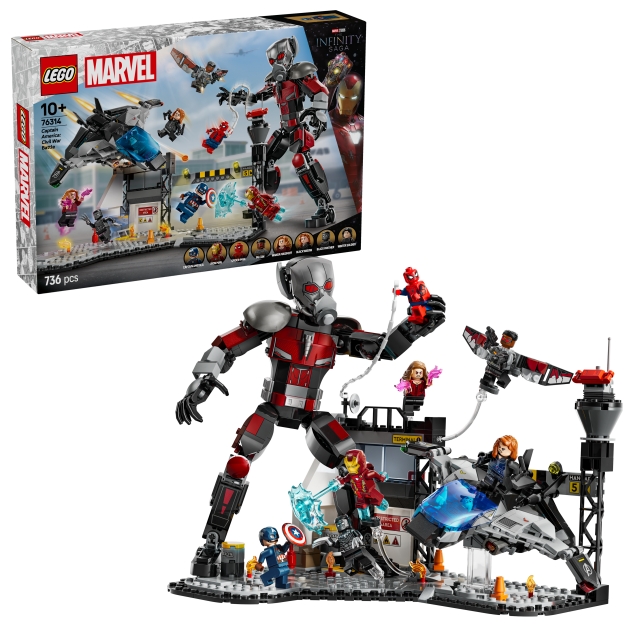 LEGO Superhelden - Captain America: Burgeroorlog Action Battle (76314)