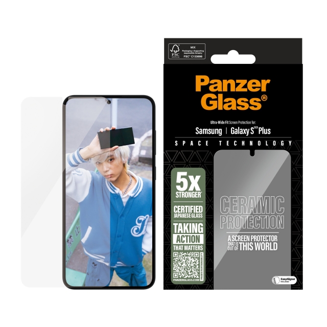 PanzerGlass Keramische Screen Protector Samsung Galaxy S25 Plus - Ultra-Wide Fit