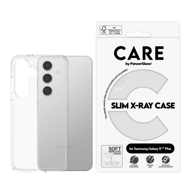 CARE by PanzerGlass - Modieus hoesje Transparant X-Ray Soft Basic Samsung Galaxy S25 Plus Plus