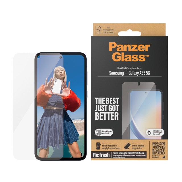 PanzerGlass Screen Protector - Samsung Galaxy A35 5G - Ultra-Wide Fit