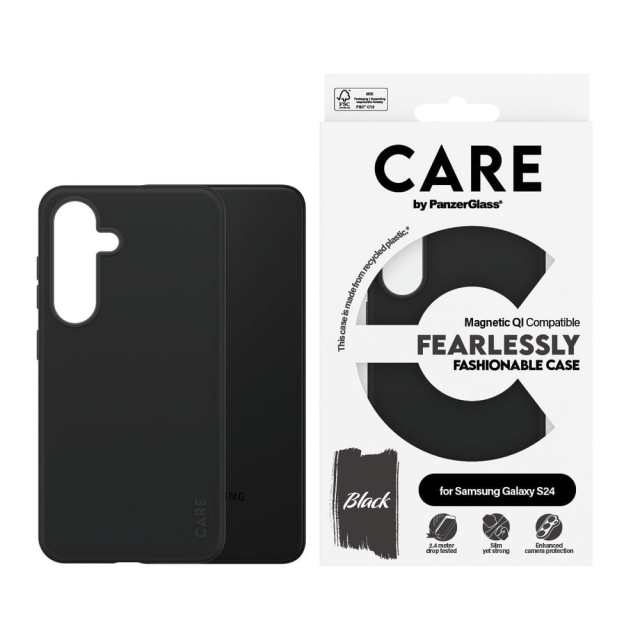 CARE by PanzerGlass - Etui - Zwart - Samsung S24