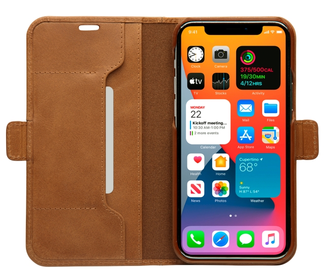 dbramante1928 Copenhagen Slim Wallet Case - Bruin - iPhone 12 Pro Max