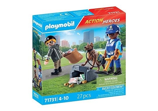 Playmobil Politie zoeken met hond (71731)
