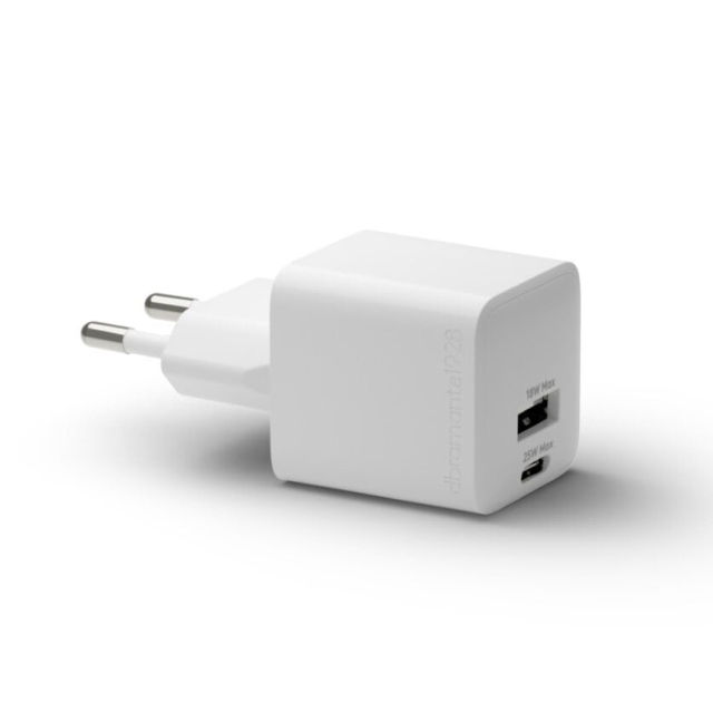 dbramante1928 Herladen - Wandlader GaN - USB-C+USB-A 25W+18W EU - Wit