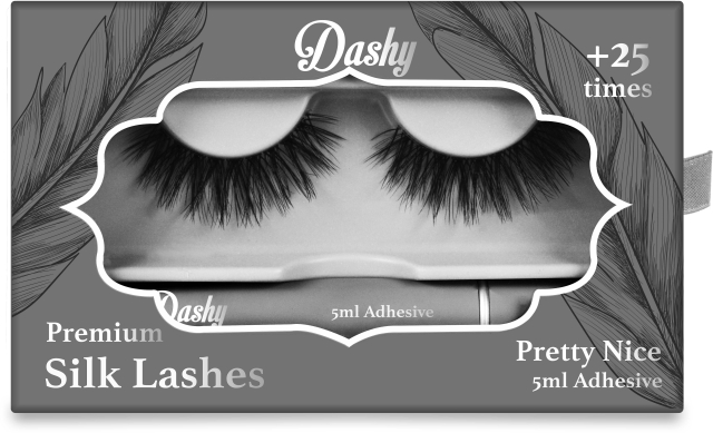 Dashy Premium zijden wimpers + 5 ml lijm Pretty Nice