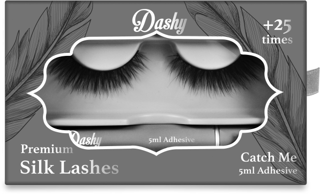 Dashy Premium zijden wimpers + 5 ml lijm Catch Me