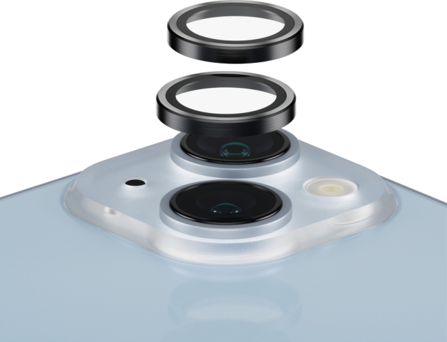 PanzerGlass Hoepels cameralens cover, iPhone 14 / 14 Plus, zwart