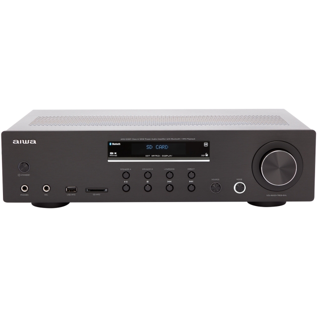 AIWA Förstärkare med Bluetooth 2 x 60 Watt RMS Svart