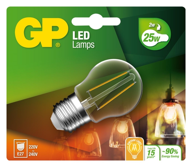 GP LED Lamp Globe Mini, E27, 2W (25W), 250lm