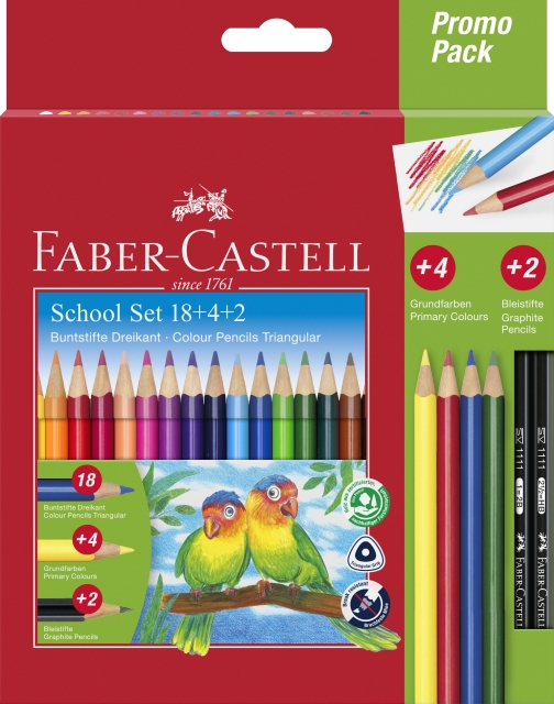 Faber-Castell Driekleurenpotloden Promopakket 18+4+2 (201597)