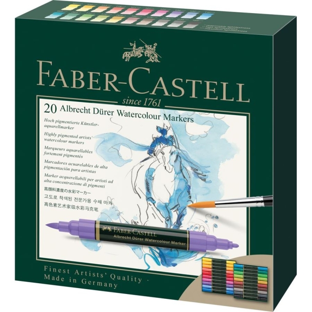 Faber-Castell Albrecht Dürer aquarelmarker, portemonnee van 20