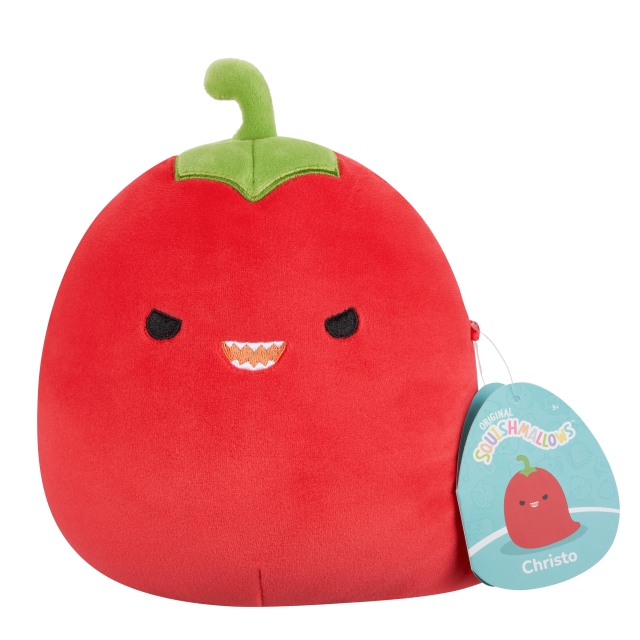 Squishmallows 19 cm Pluche P22 - Christo Rode Chilipeper