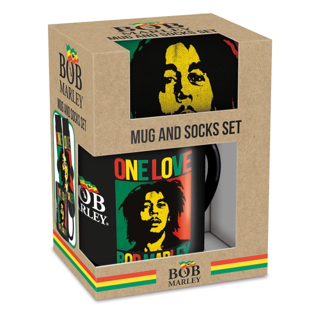 Pyramid International BOB MARLEY MUG & SOCK SET - UK maat 3-8 / EU maat 36-41