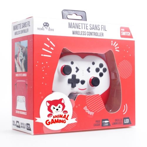 Trade Invaders Switch - Hondje Draadloze Controller voor kinderen met peddels - Rood