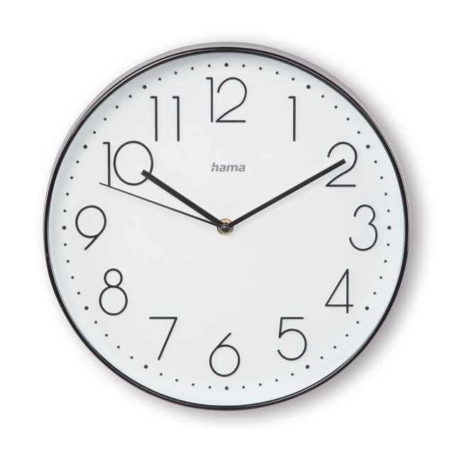 Hama Corsica Wall Clock 30 cm Black/White
