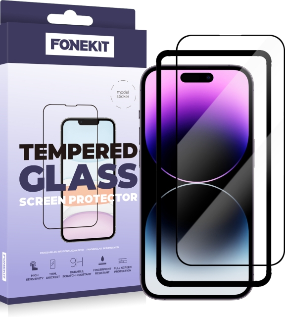 FoneKit Volledige hoes, iPhone 14 Pro Max, zwart