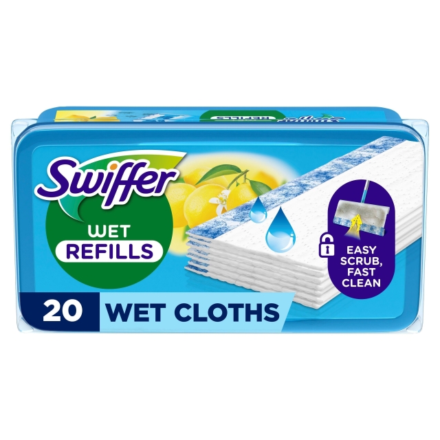Swiffer Rengöringsdukar för golv, 20st fuktiga med citrusdoft