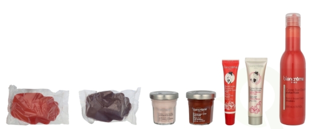 Blancreme Strawberry & Pomegranate Set 460 ml Shower Gel 200ml/Body Cream 40ml/Body Scrub 40ml/2x Soap Madeleine 70gr/Handcream 30ml/Lipbalm 10ml