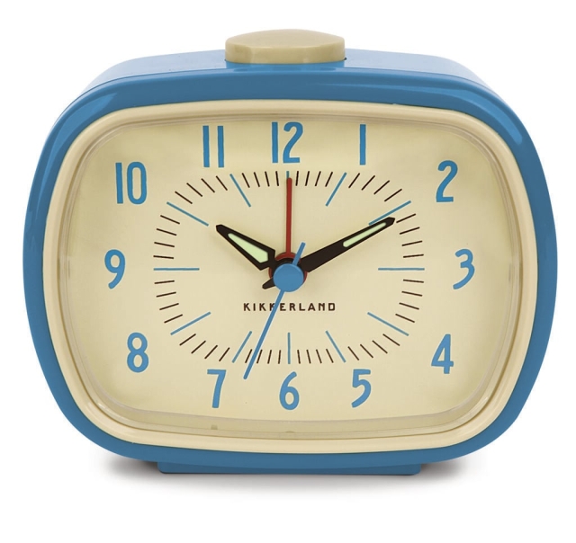 Kikkerland Retro Alarm Clock + Blue (AC08-BL-EU)