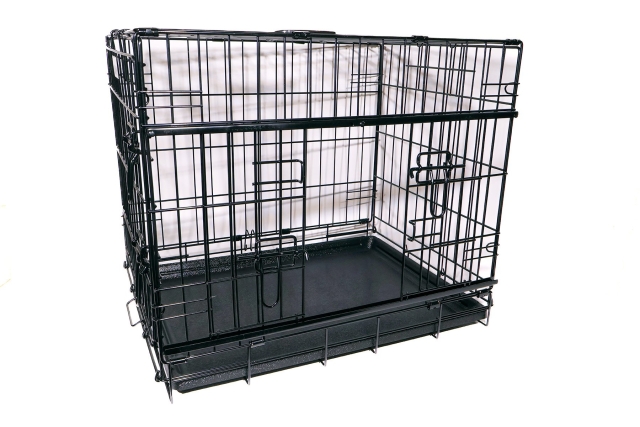 active canis Premium Schuifdeurkooi - Zwart - 122 x 76 x 84