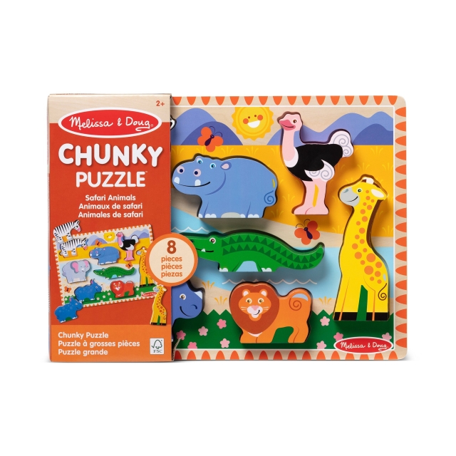 Melissa & Doug Safari puzzel - 8 stukjes (50202)