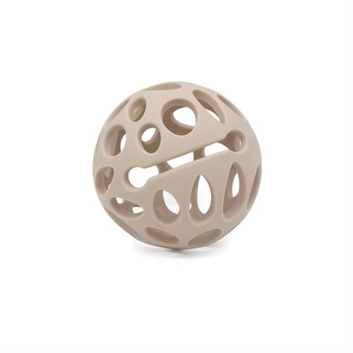 Magni Bijtbal van LFGB-silicone met voelbare oppervlakken, beige - (5733)