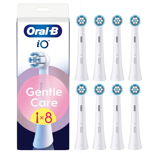 Oral B iO-serie Gentle Care opzetborstels - Wit - 8 stuks