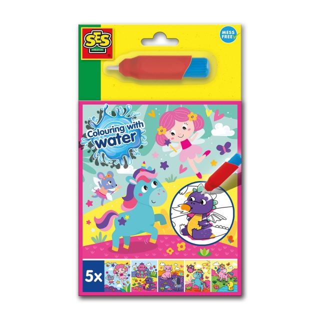 SES Creative Kleuren met water - Fantasie kleurboek - (S00133)