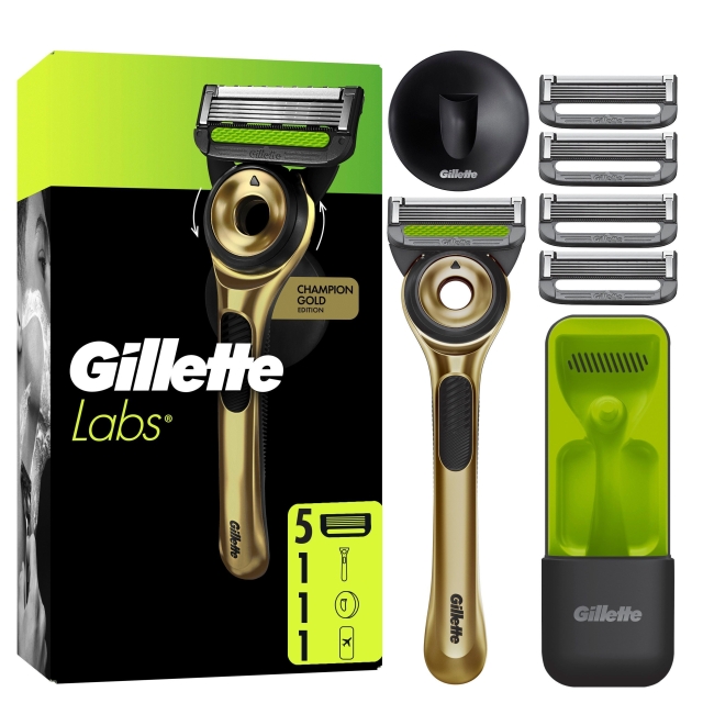 Gillette GilletteLabs With Exfoliating Bar Razor Champion Gold Edition - Groen/Zwart