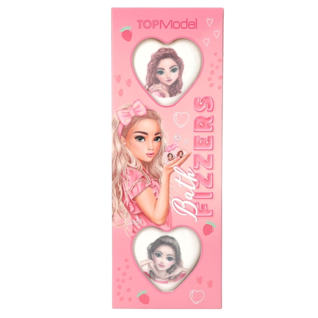 TOPModel TOPModel Bedrukte Bathfizzers BEAUTY and ME - Wit, Roze - 30g per stuk