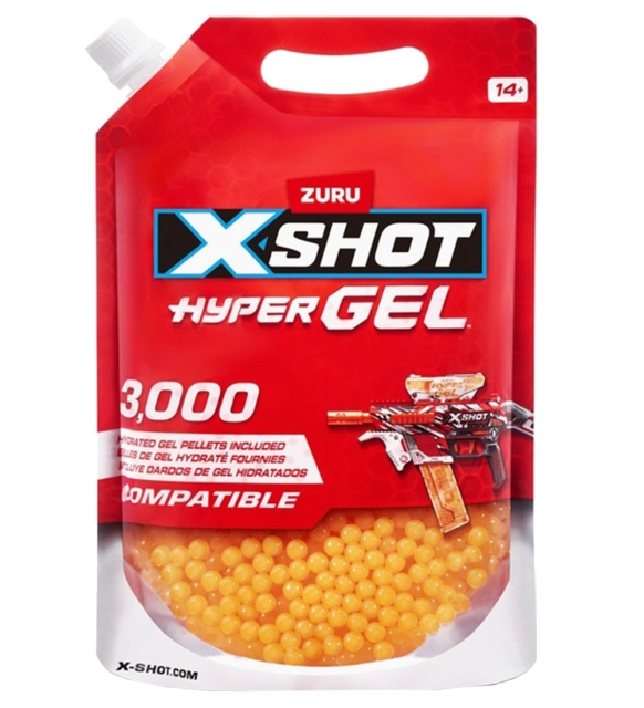 X-Shot HYPER GEL - Gehydrateerde Gellet Navulling Foliezak (36810SQ1)