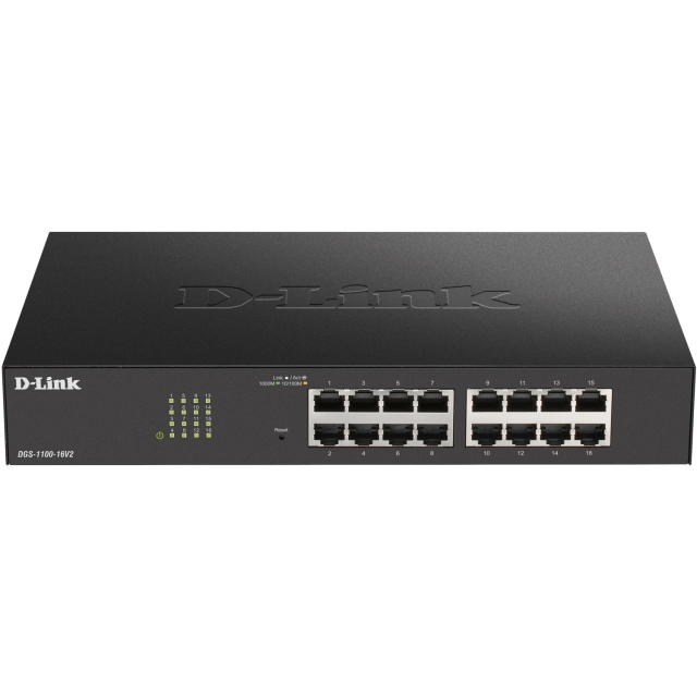 D-Link DGS-1100-16V2 16-port Smart Administrerbar Gigabit-Switch