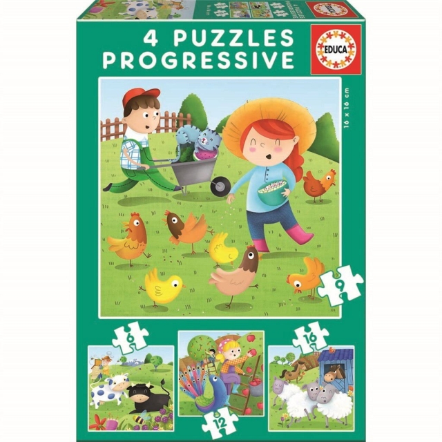 Educa Puzzel - 6-9-12-16 Boerderijdieren (80-17145)