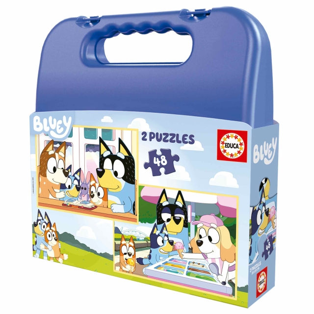 Educa Puzzel Koffer 2x48 - Bluey (80-19831)