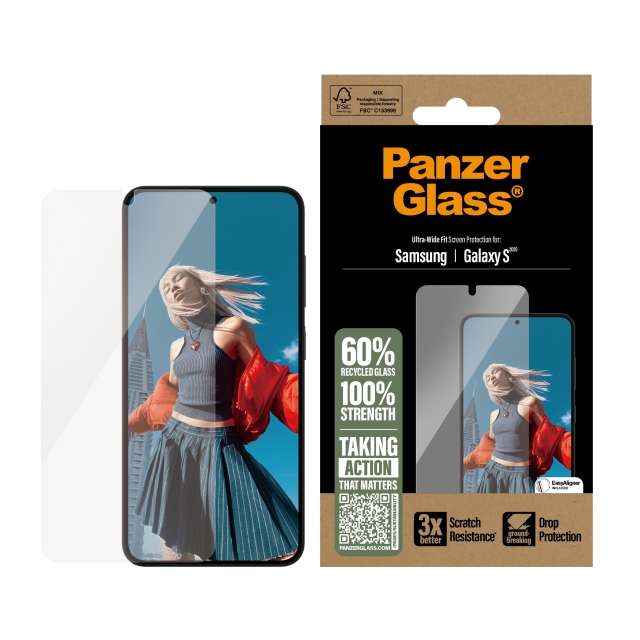 Panzer Glas - Schermbeschermer Galaxy S25, UWF